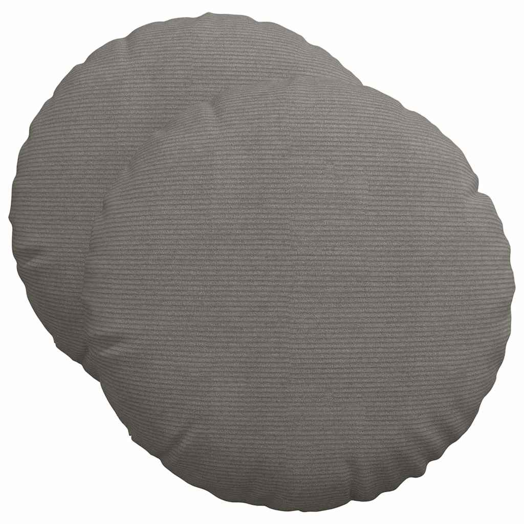 vidaXL Poduszki na siedziska 2 pcs Jasnoszary Ø50 x 19 cm