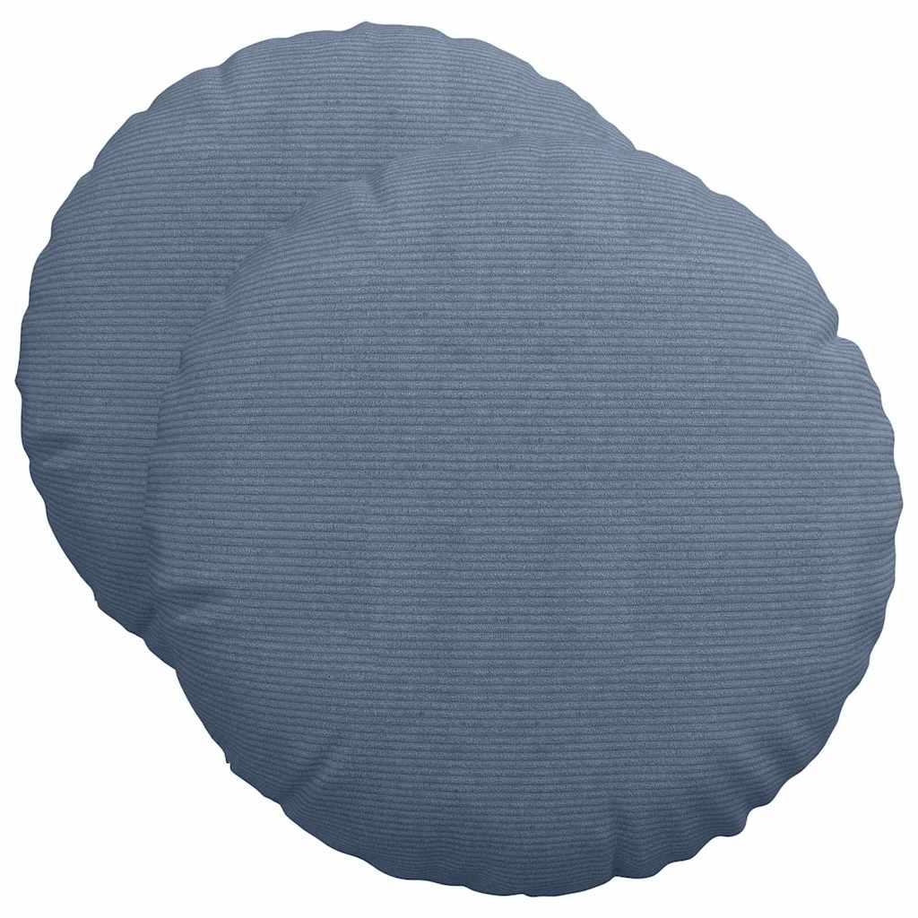 vidaXL Poduszki na siedziska 2 pcs Niebieski Ø50 x 19 cm
