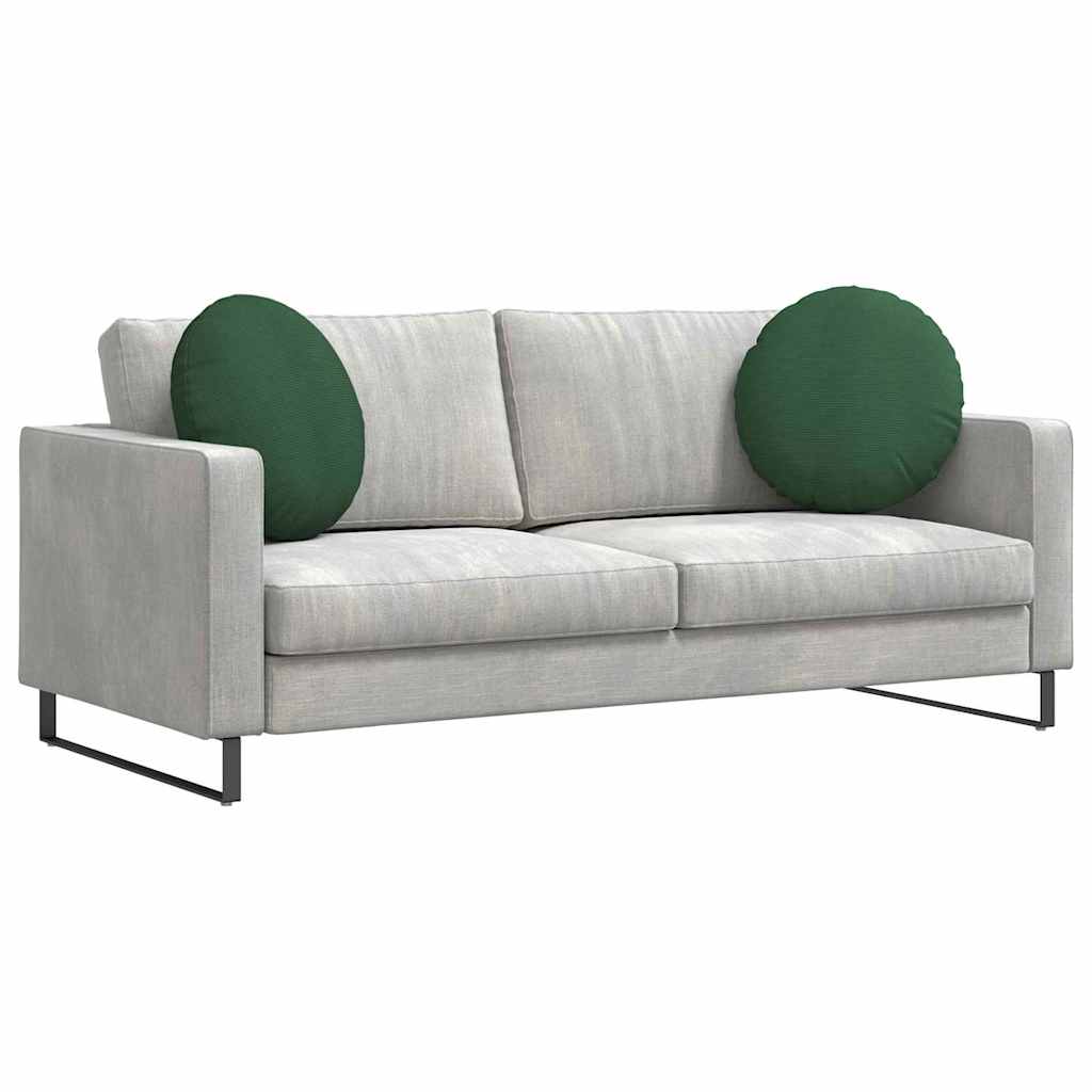 vidaXL Poduszki na siedziska 2 pcs Ciemna zieleń Ø50 x 19 cm