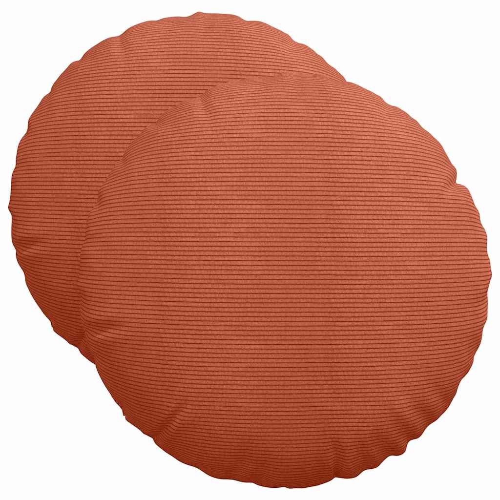 vidaXL Poduszki na siedziska 2 pcs Czerwono-pomarańczowy Ø50 x 19 cm