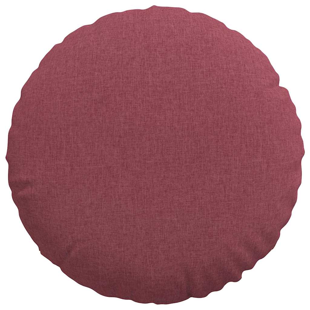 vidaXL Poduszki na siedziska 2 pcs Czerwone wino Ø60 x 21 cm tkanina