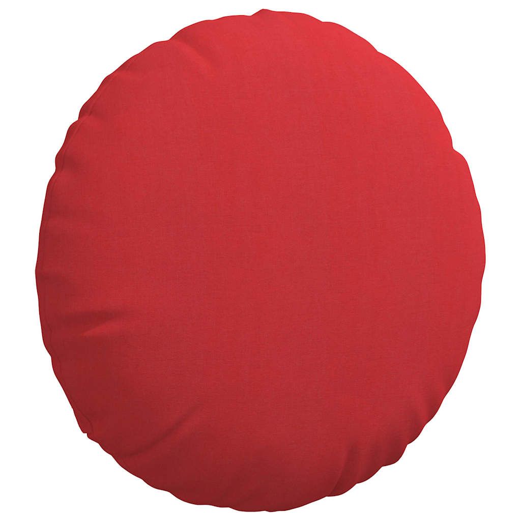 vidaXL Poduszki na siedziska 2 pcs Czerwony Ø60 x 21 cm tkanina