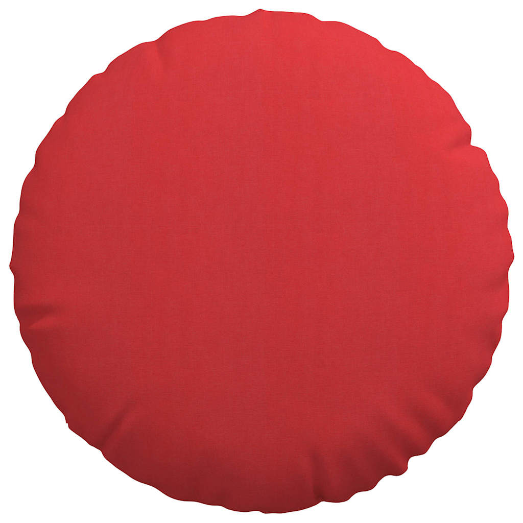 vidaXL Poduszki na siedziska 2 pcs Czerwony Ø60 x 21 cm tkanina