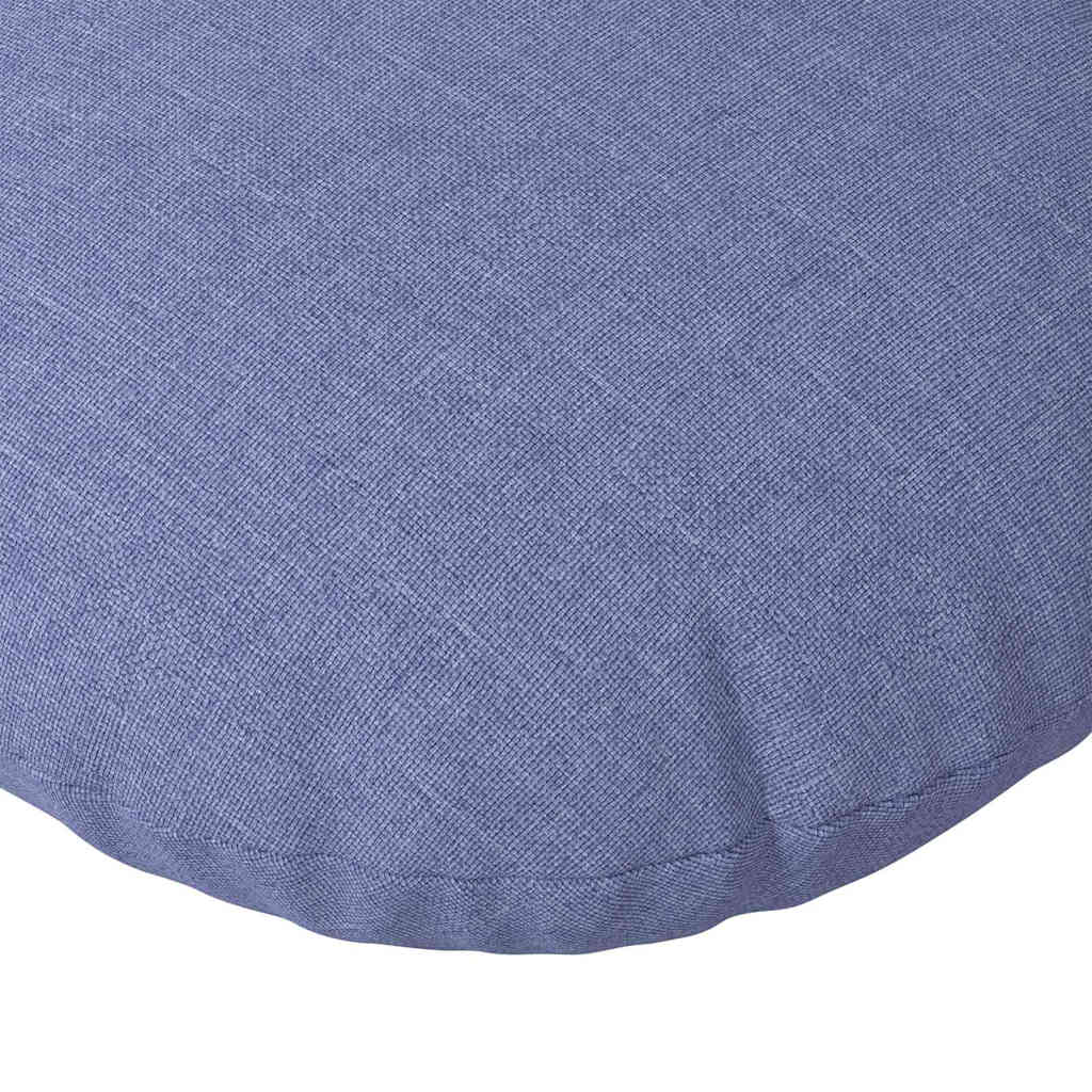 vidaXL Poduszki na siedziska 2 pcs Niebieski dżins Ø60 x 21 cm tkanina