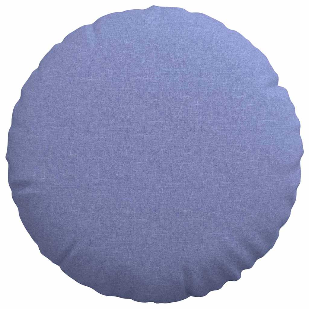 vidaXL Poduszki na siedziska 2 pcs Niebieski dżins Ø60 x 21 cm tkanina