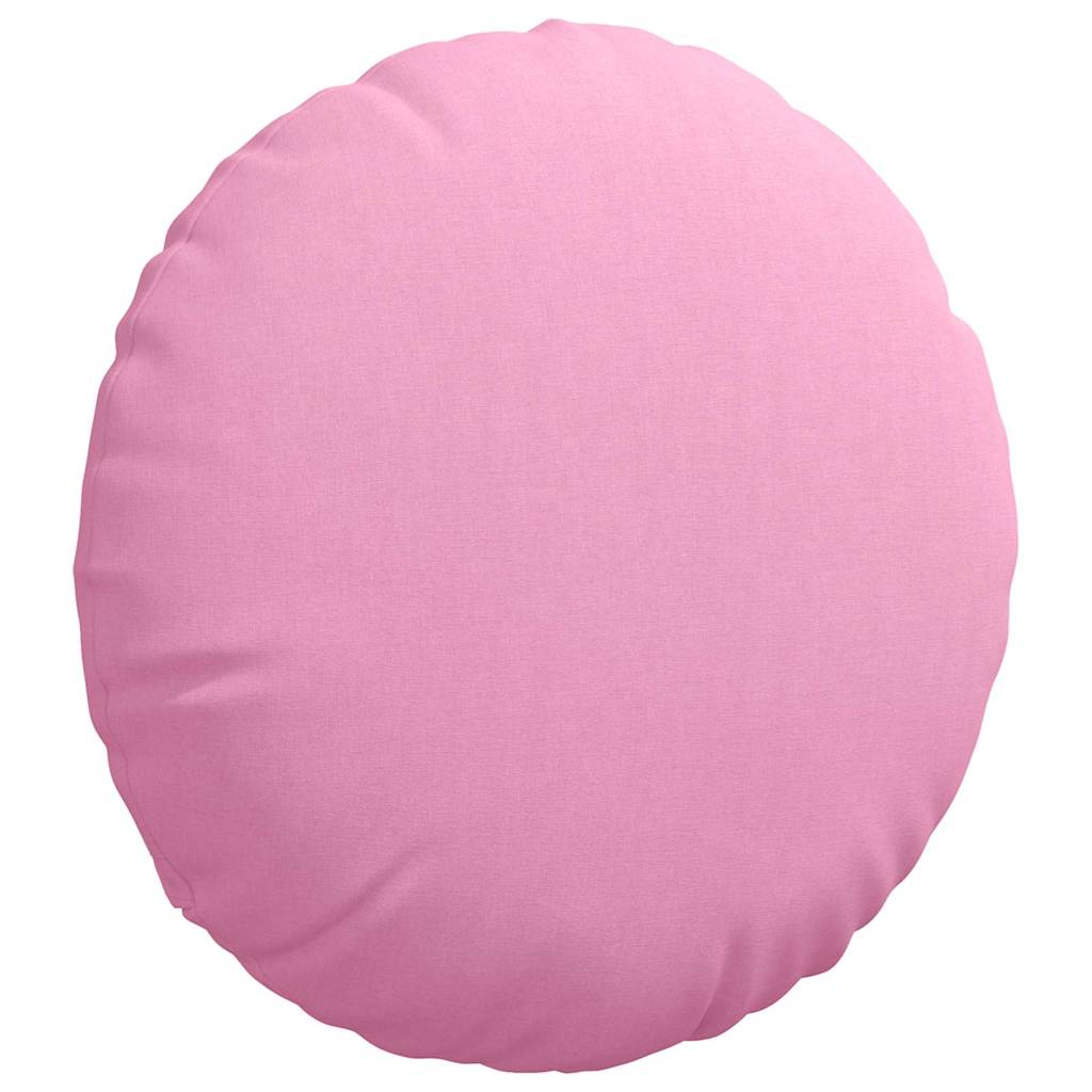 vidaXL Poduszki na siedziska 2 pcs Różowy Ø60 x 21 cm tkanina