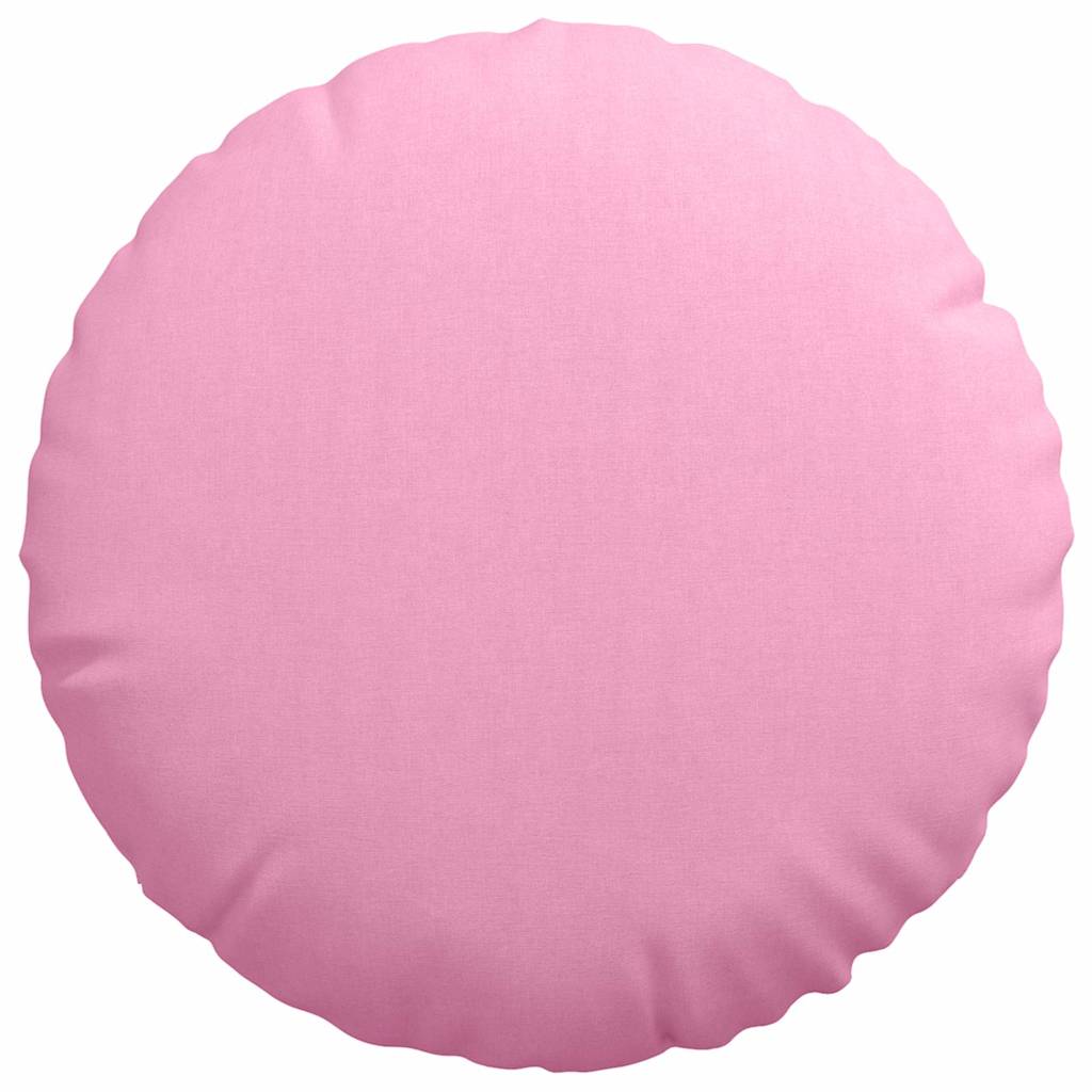 vidaXL Poduszki na siedziska 2 pcs Różowy Ø60 x 21 cm tkanina