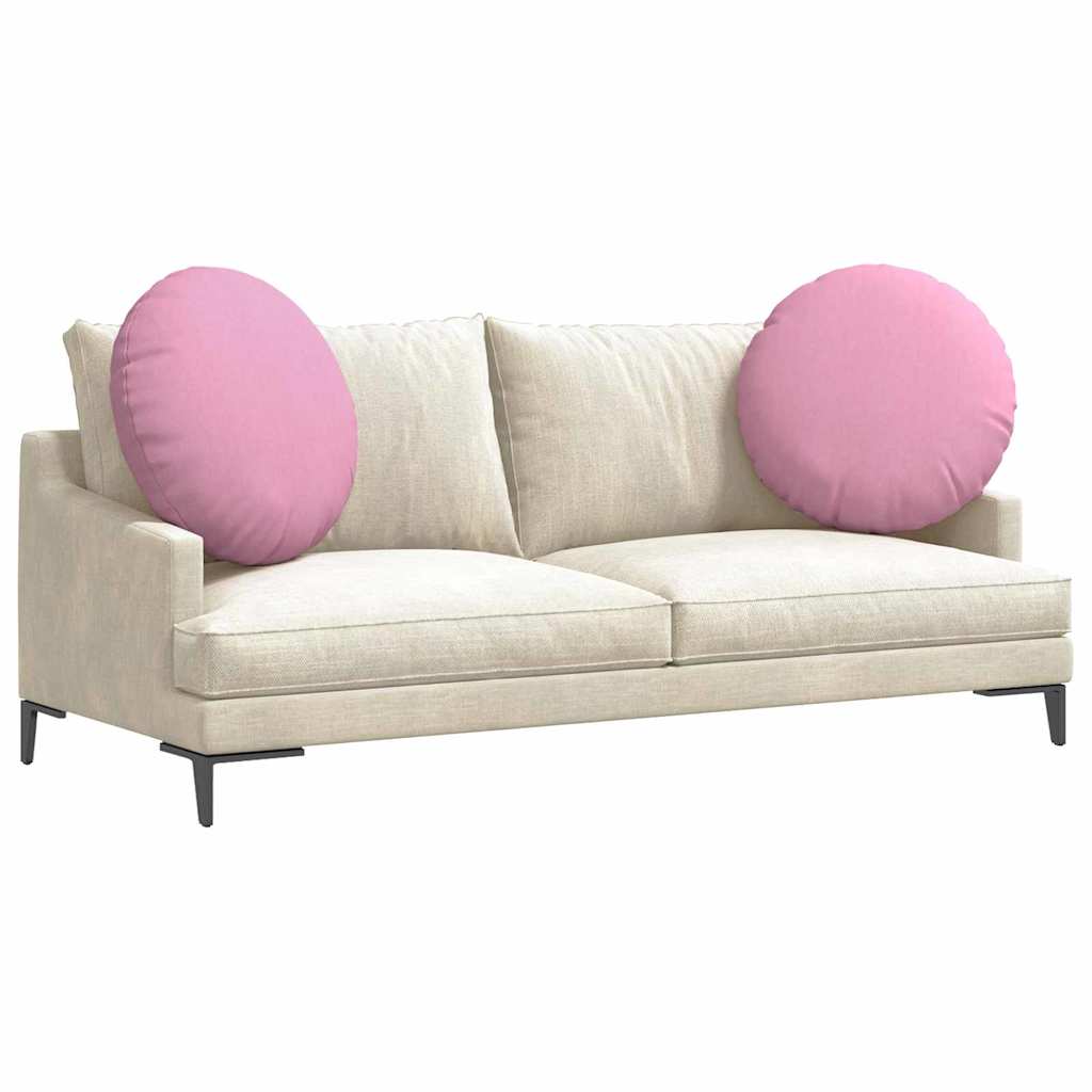vidaXL Poduszki na siedziska 2 pcs Różowy Ø60 x 21 cm tkanina