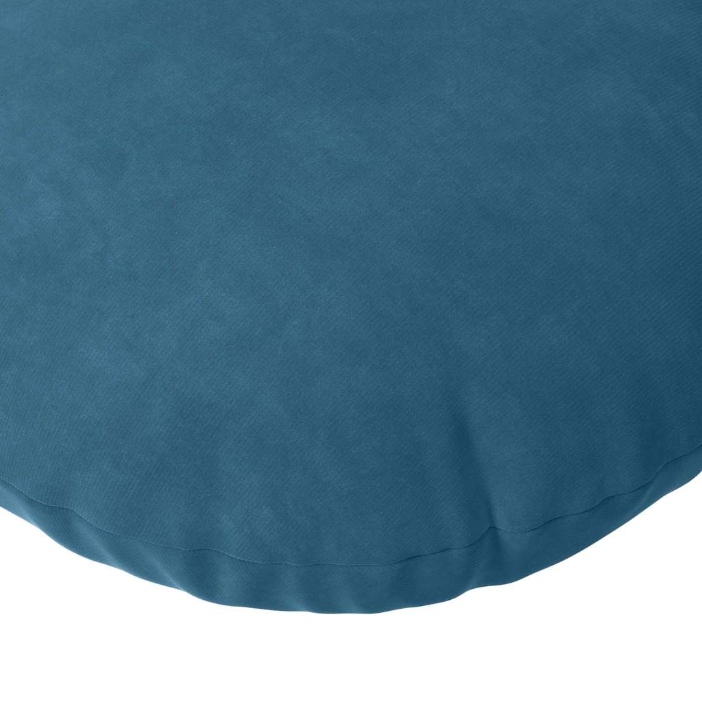 vidaXL Poduszki na siedziska 2 pcs Niebieski Ø60 x 21 cm Aksamit