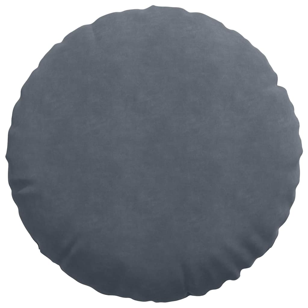 vidaXL Poduszki na siedziska 2 pcs Ciemnoszary Ø60 x 21 cm Aksamit