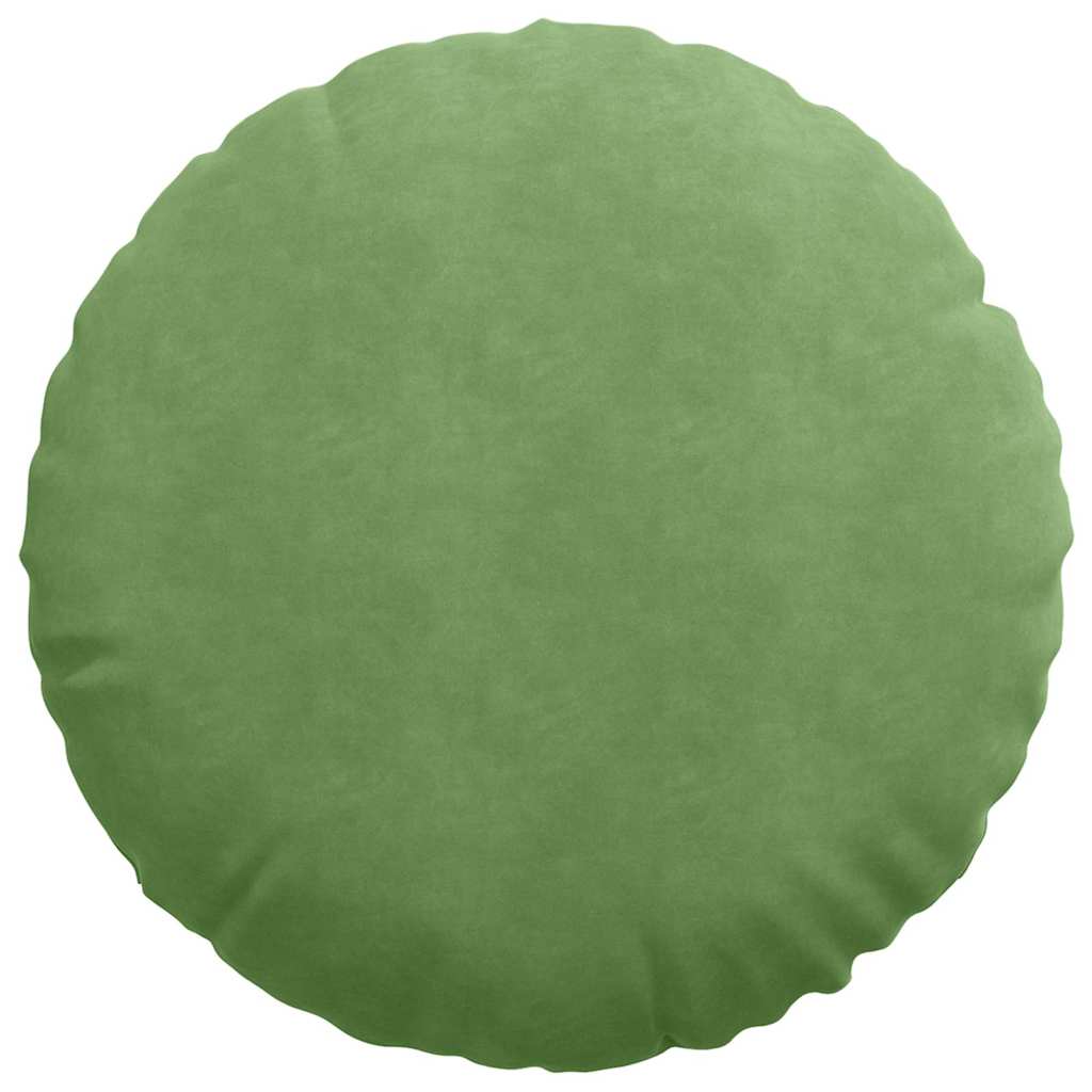 vidaXL Poduszki na siedziska 2 pcs Jasnozielony Ø60 x 21 cm Aksamit