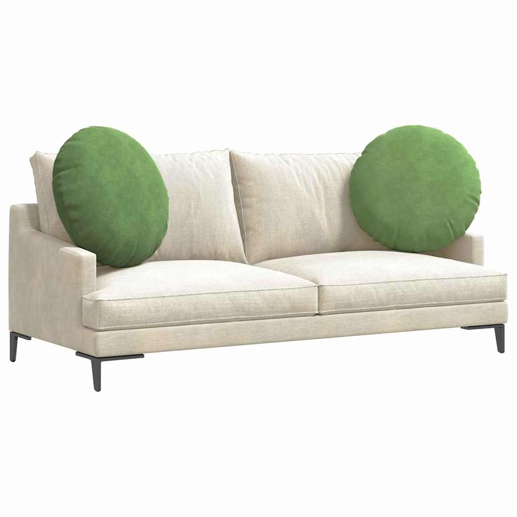 vidaXL Poduszki na siedziska 2 pcs Jasnozielony Ø60 x 21 cm Aksamit