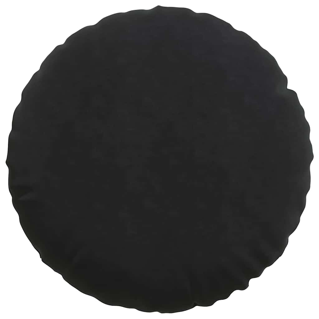 vidaXL Poduszki na siedziska 2 pcs Czarny Ø60 x 21 cm Aksamit