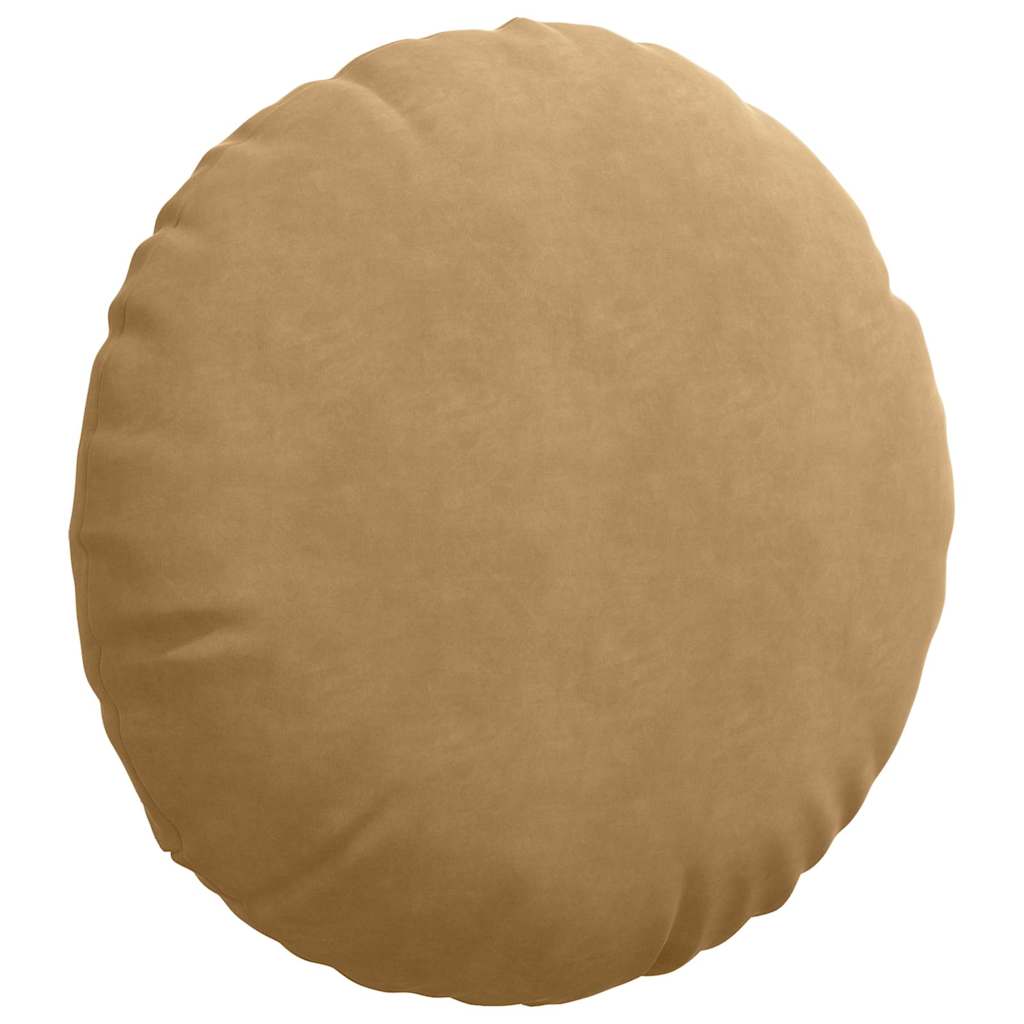 vidaXL Poduszki na siedziska 2 pcs Brązowy Ø60 x 21 cm Aksamit
