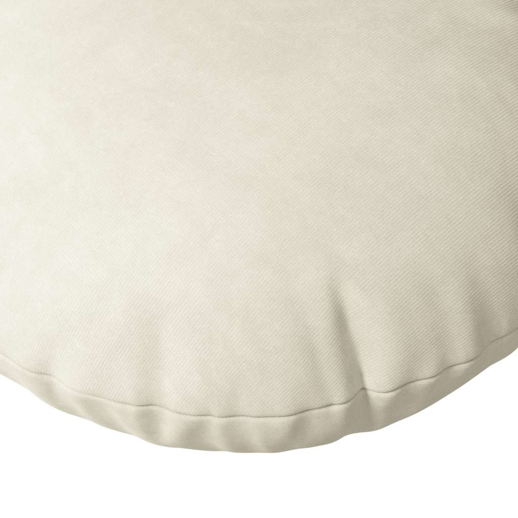 vidaXL Poduszki na siedziska 2 pcs Kremowy Ø60 x 21 cm Aksamit