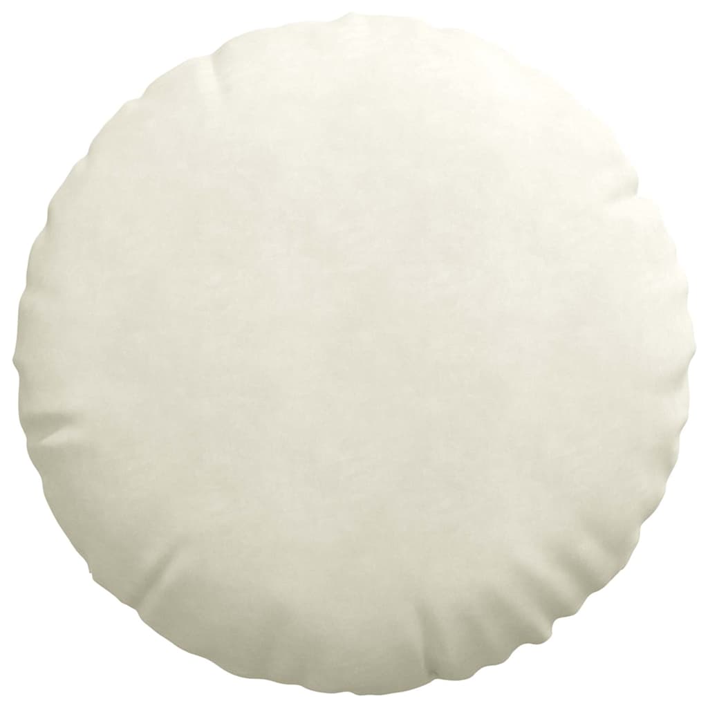 vidaXL Poduszki na siedziska 2 pcs Kremowy Ø60 x 21 cm Aksamit