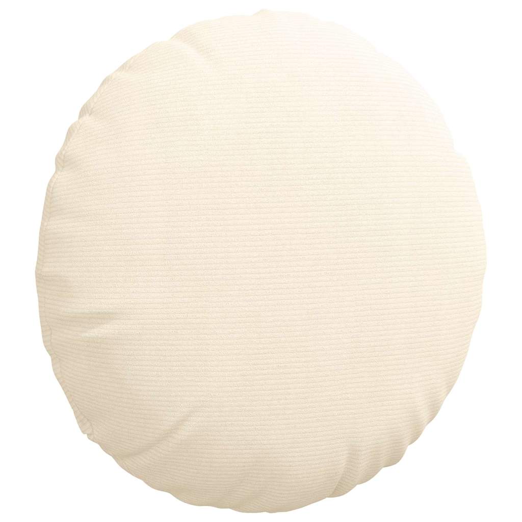 vidaXL Poduszki na siedziska 2 pcs Kremowy Ø60 x 21 cm