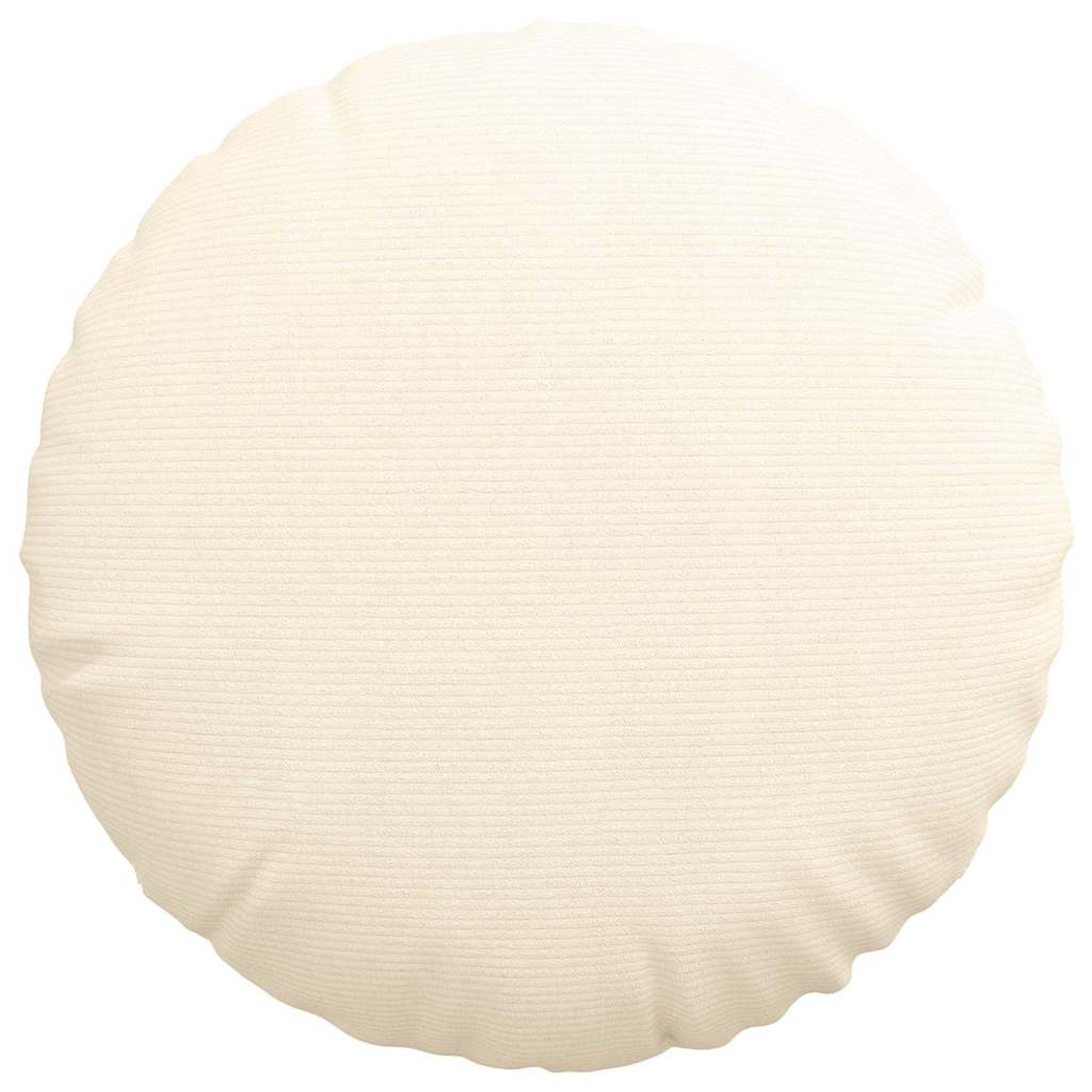 vidaXL Poduszki na siedziska 2 pcs Kremowy Ø60 x 21 cm