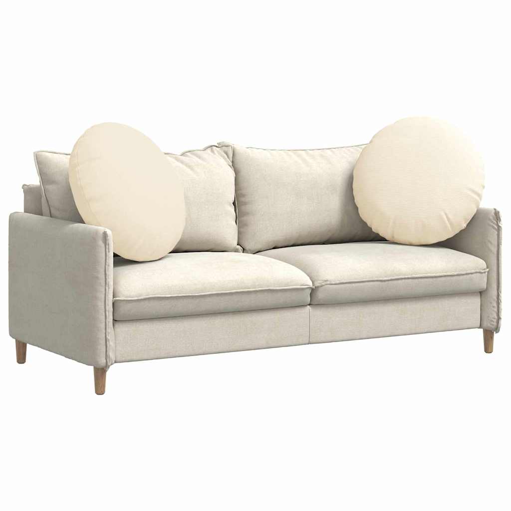 vidaXL Poduszki na siedziska 2 pcs Kremowy Ø60 x 21 cm