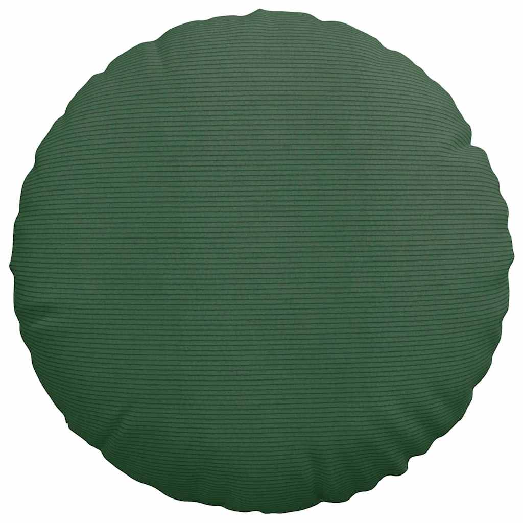 vidaXL Poduszki na siedziska 2 pcs Ciemna zieleń Ø60 x 21 cm