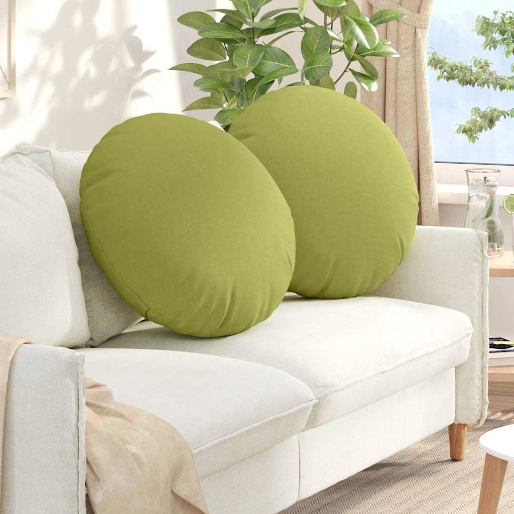 vidaXL Poduszki na siedziska 2 pcs Jasnozielony Ø80 x 29 cm tkanina