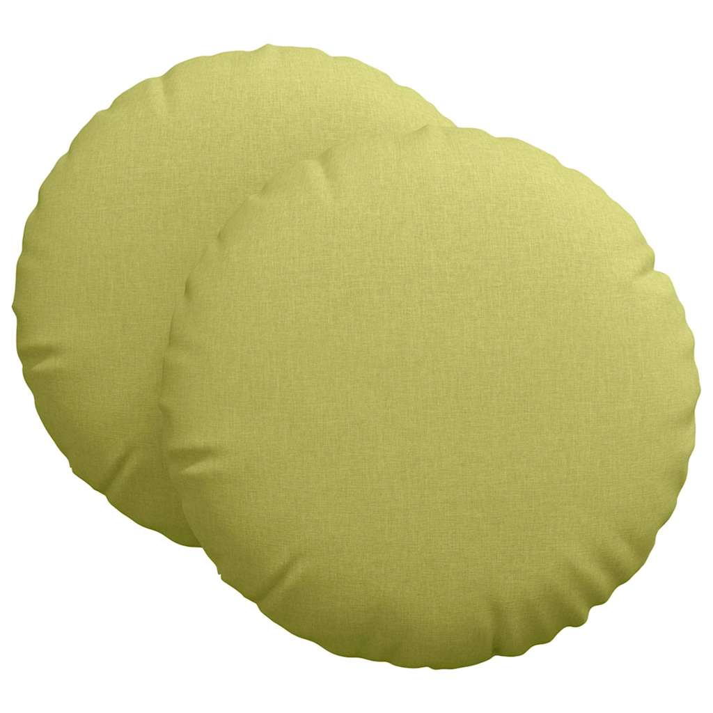 vidaXL Poduszki na siedziska 2 pcs Jasnozielony Ø80 x 29 cm tkanina