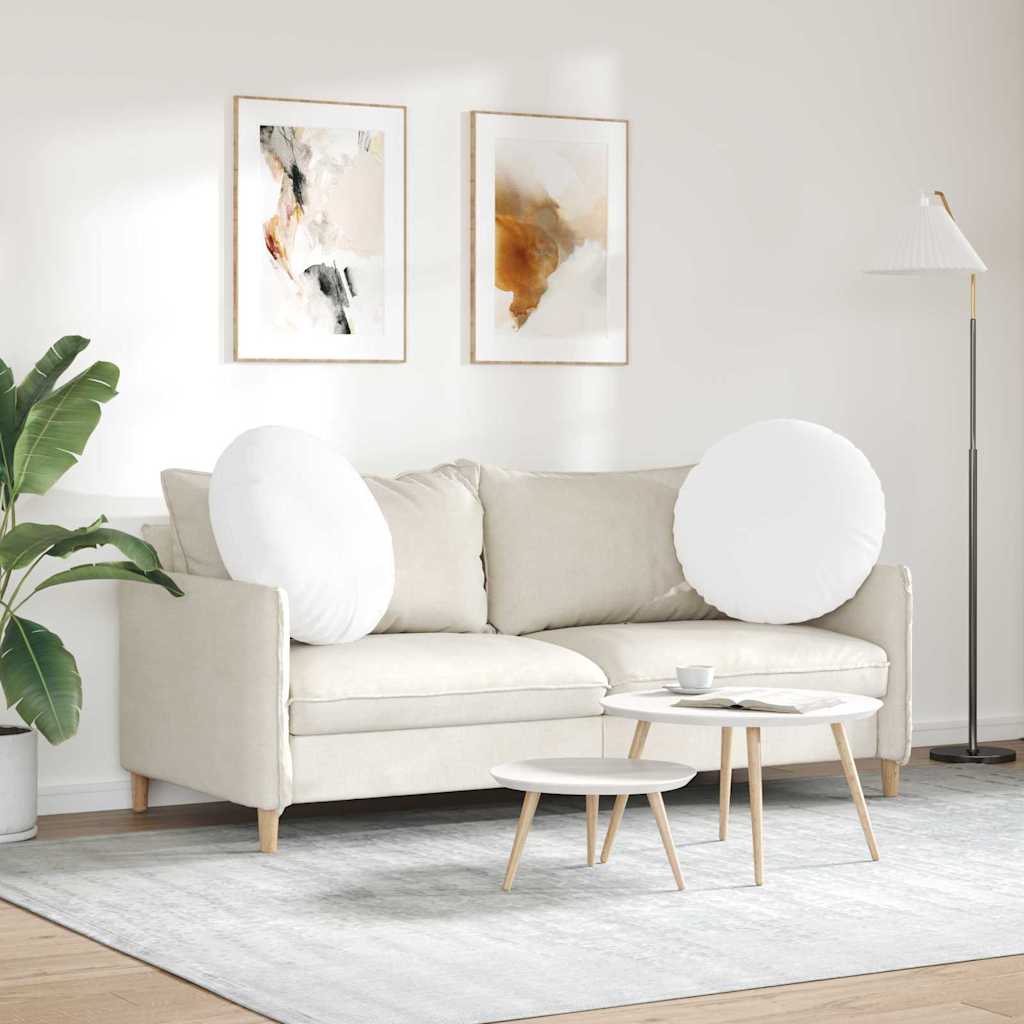 vidaXL Poduszki na siedziska 2 pcs Biały Ø80 x 29 cm tkanina
