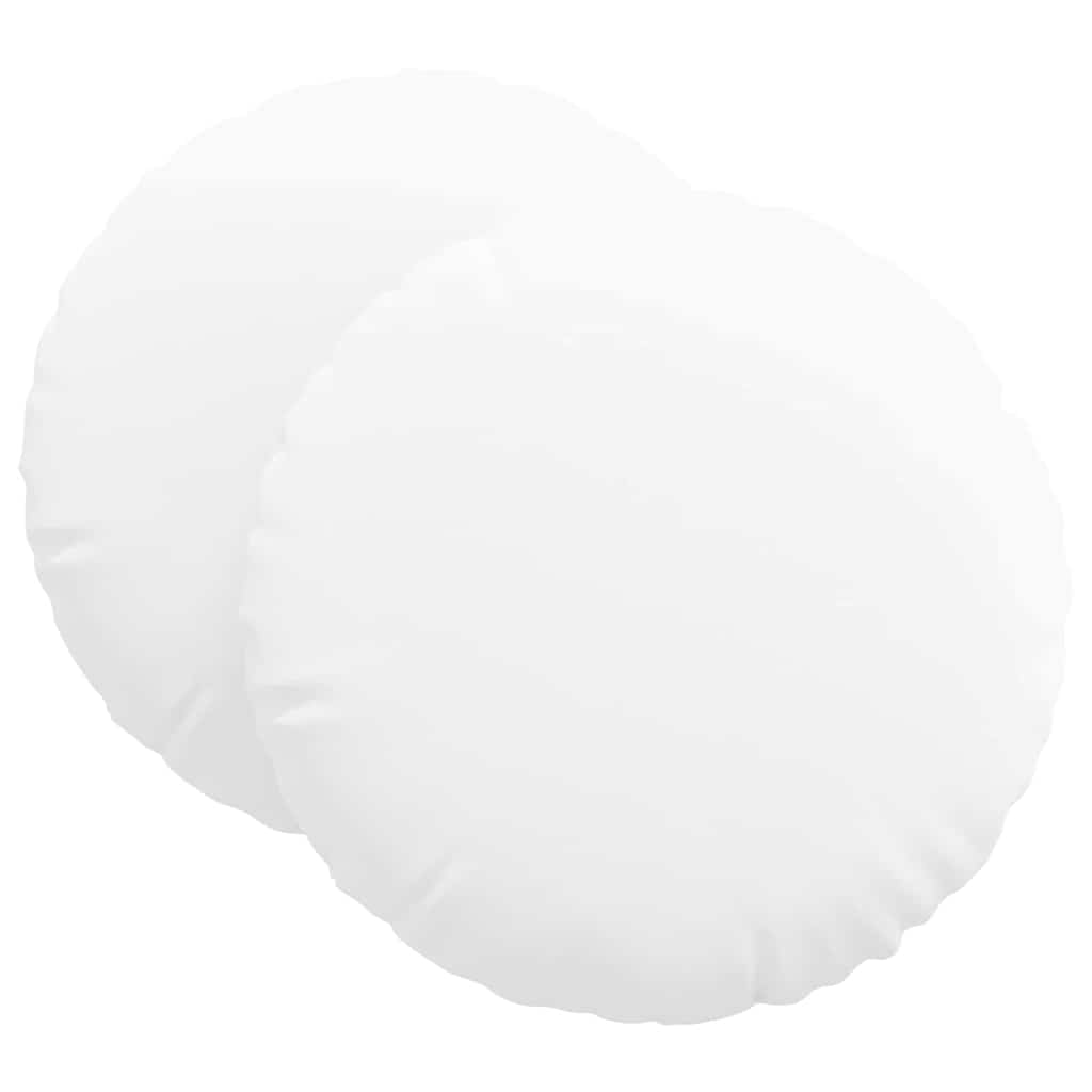 vidaXL Poduszki na siedziska 2 pcs Biały Ø80 x 29 cm tkanina