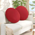 vidaXL Poduszki na siedziska 2 pcs Czerwony Ø80 x 29 cm tkanina