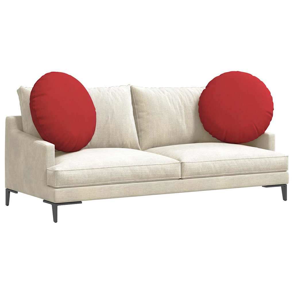 vidaXL Poduszki na siedziska 2 pcs Czerwony Ø80 x 29 cm tkanina