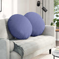 vidaXL Poduszki na siedziska 2 pcs Niebieski dżins Ø80 x 29 cm tkanina