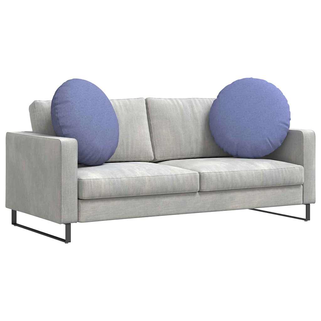 vidaXL Poduszki na siedziska 2 pcs Niebieski dżins Ø80 x 29 cm tkanina