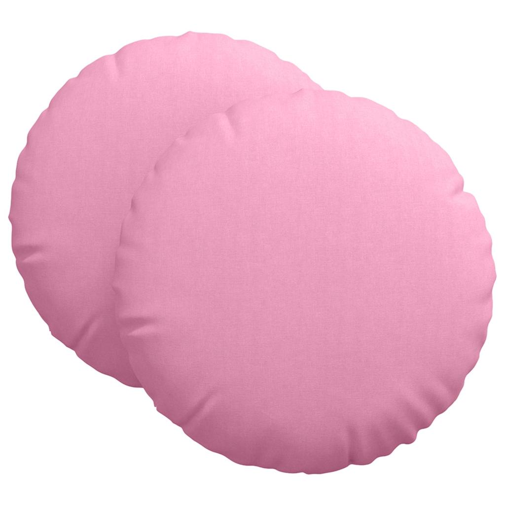 vidaXL Poduszki na siedziska 2 pcs Różowy Ø80 x 29 cm tkanina