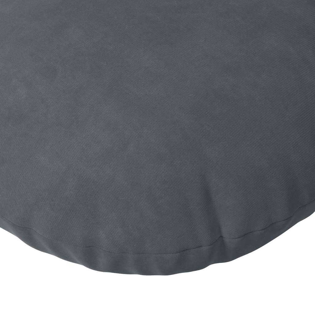 vidaXL Poduszki na siedziska 2 pcs Ciemnoszary Ø 40 x 13 cm Aksamit