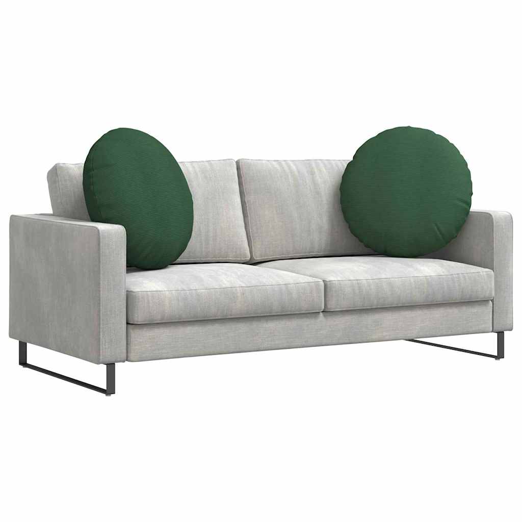 vidaXL Poduszki na siedziska 2 pcs Ciemna zieleń Ø 80 cm