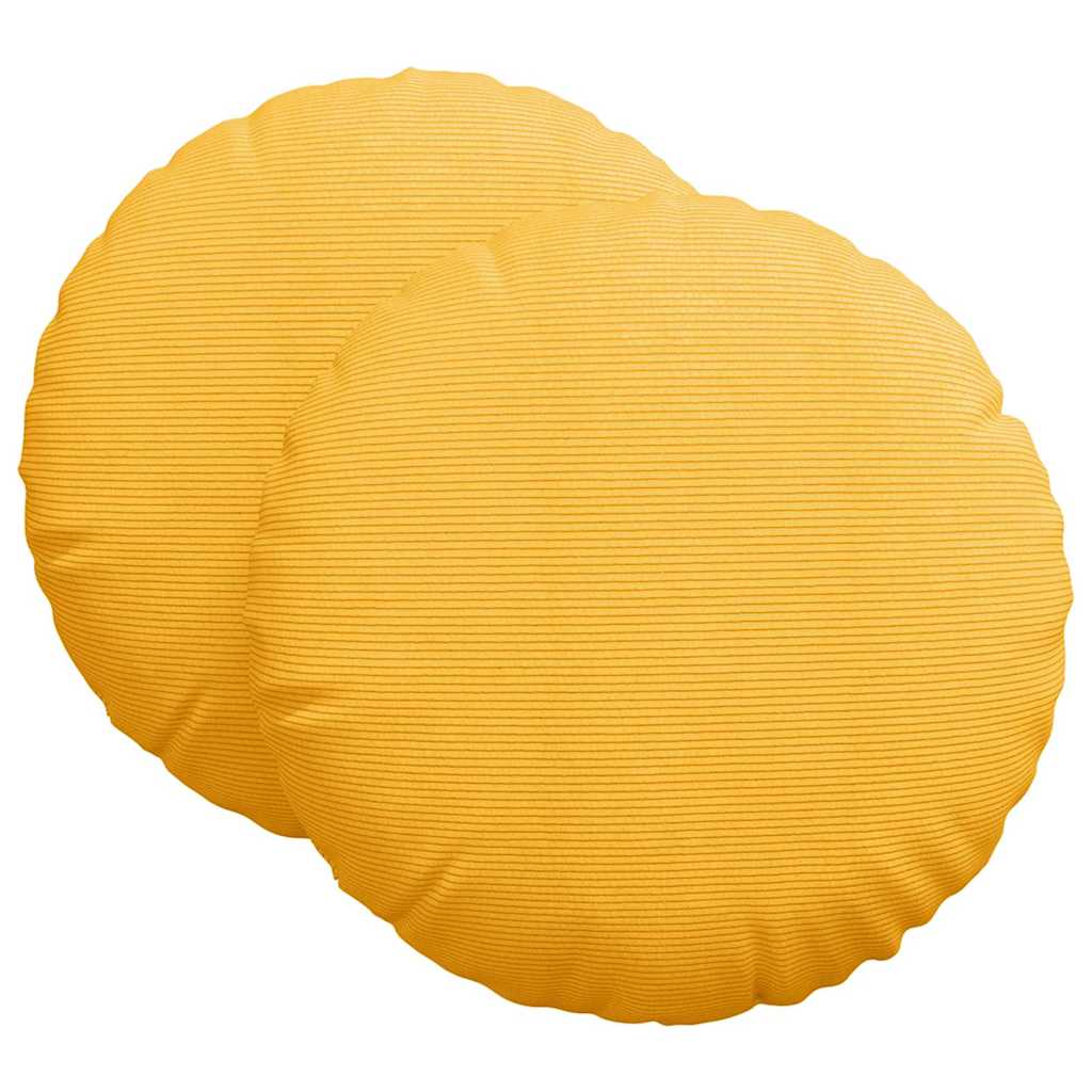 vidaXL Poduszki na siedziska 2 pcs Jasnożółty Ø 80 cm
