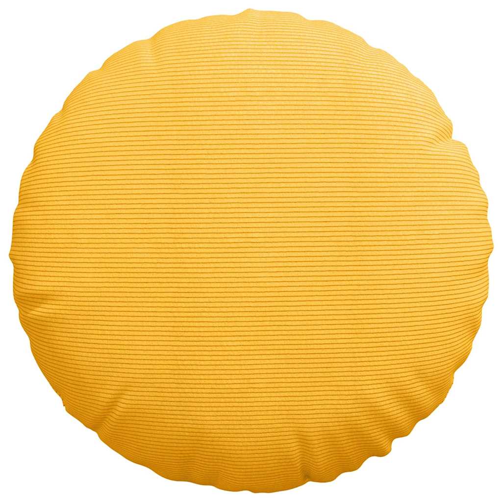 vidaXL Poduszki na siedziska 2 pcs Jasnożółty Ø 80 cm