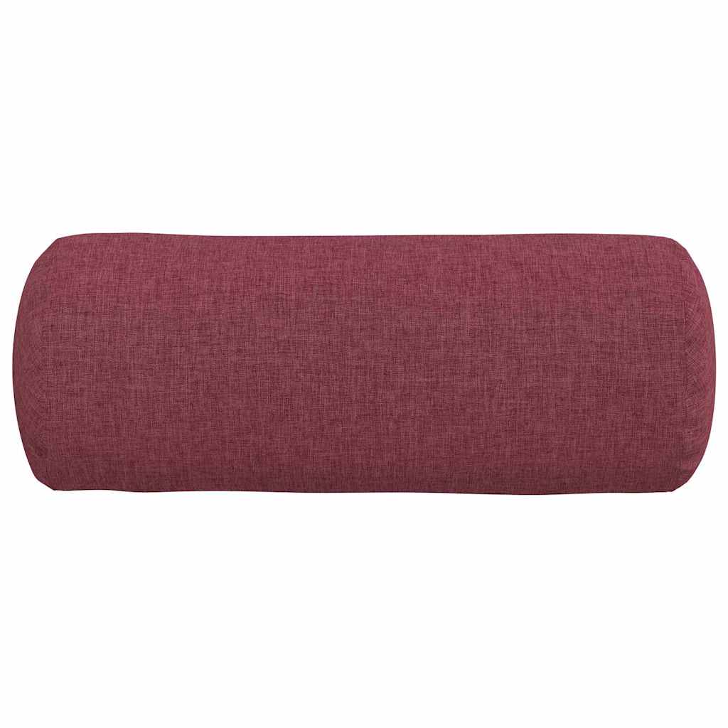 vidaXL Poduszki Wałkowe 2 pcs Czerwone wino Ø 15 x 40 cm tkanina