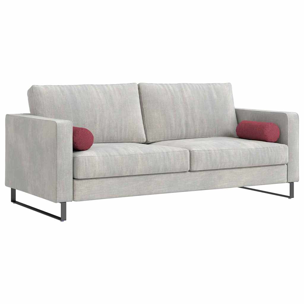vidaXL Poduszki Wałkowe 2 pcs Czerwone wino Ø 15 x 40 cm tkanina