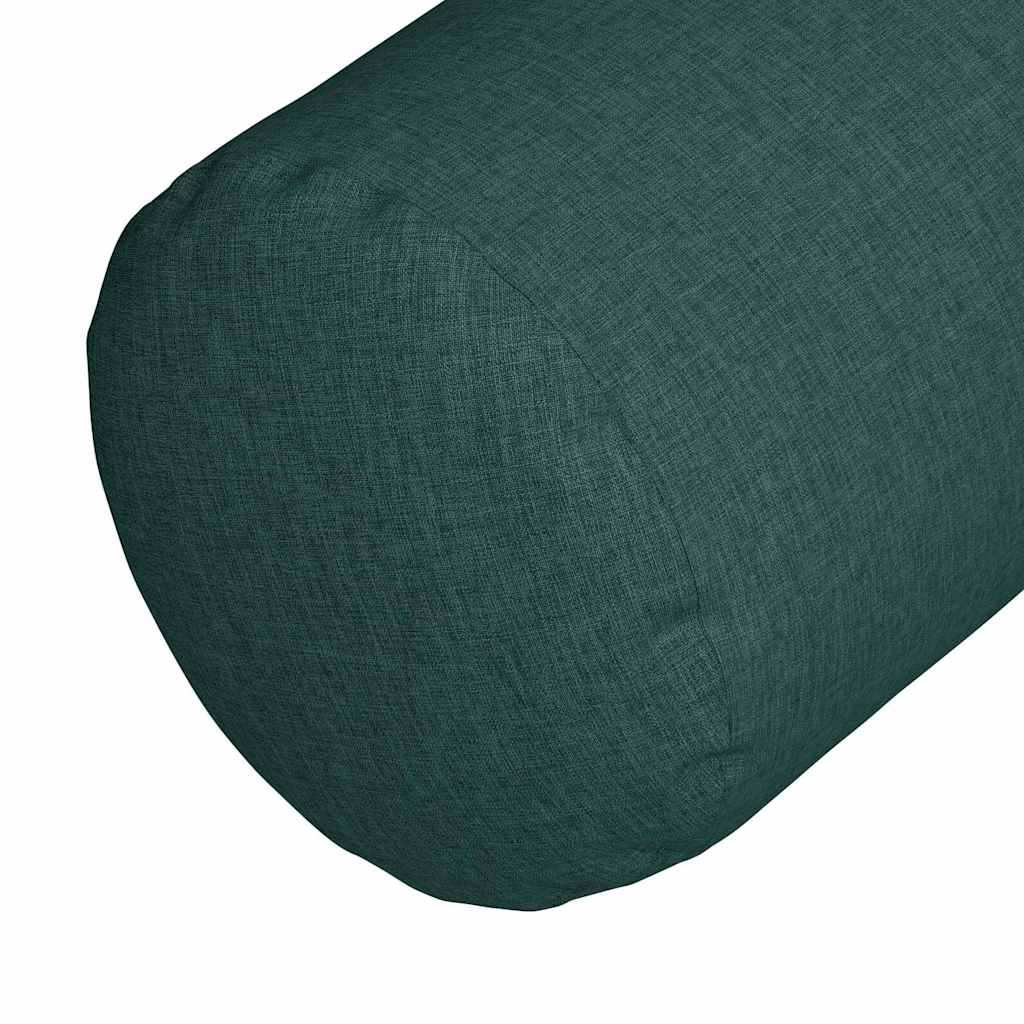 vidaXL Poduszki Wałkowe 2 pcs Ciemna zieleń Ø 15 x 40 cm tkanina