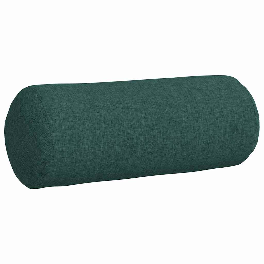 vidaXL Poduszki Wałkowe 2 pcs Ciemna zieleń Ø 15 x 40 cm tkanina