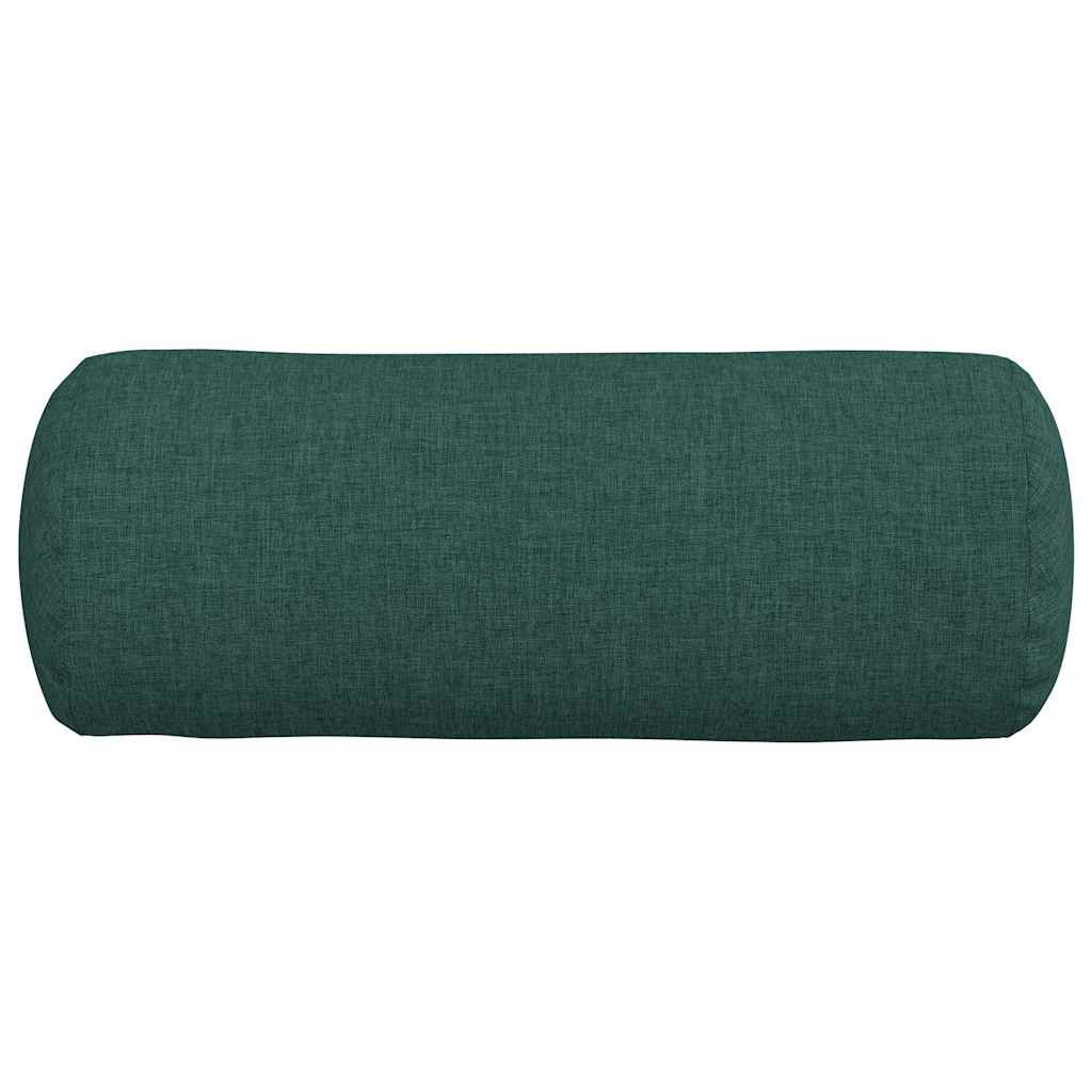 vidaXL Poduszki Wałkowe 2 pcs Ciemna zieleń Ø 15 x 40 cm tkanina