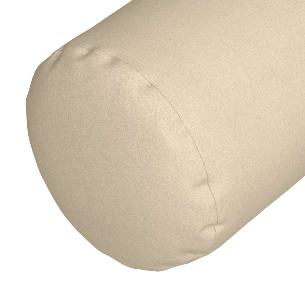 vidaXL Poduszki Wałkowe 2 pcs Kremowy Ø 15 x 40 cm tkanina