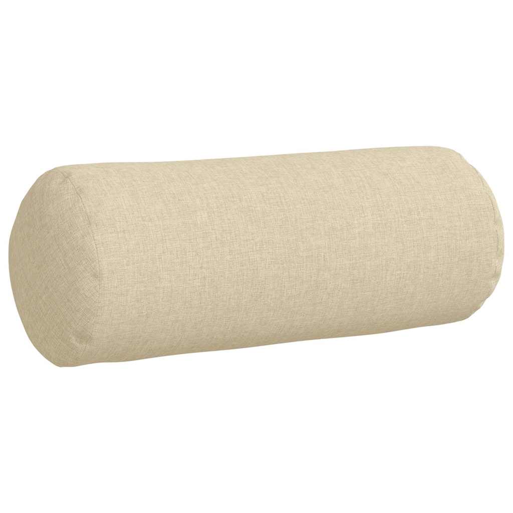 vidaXL Poduszki Wałkowe 2 pcs Kremowy Ø 15 x 40 cm tkanina