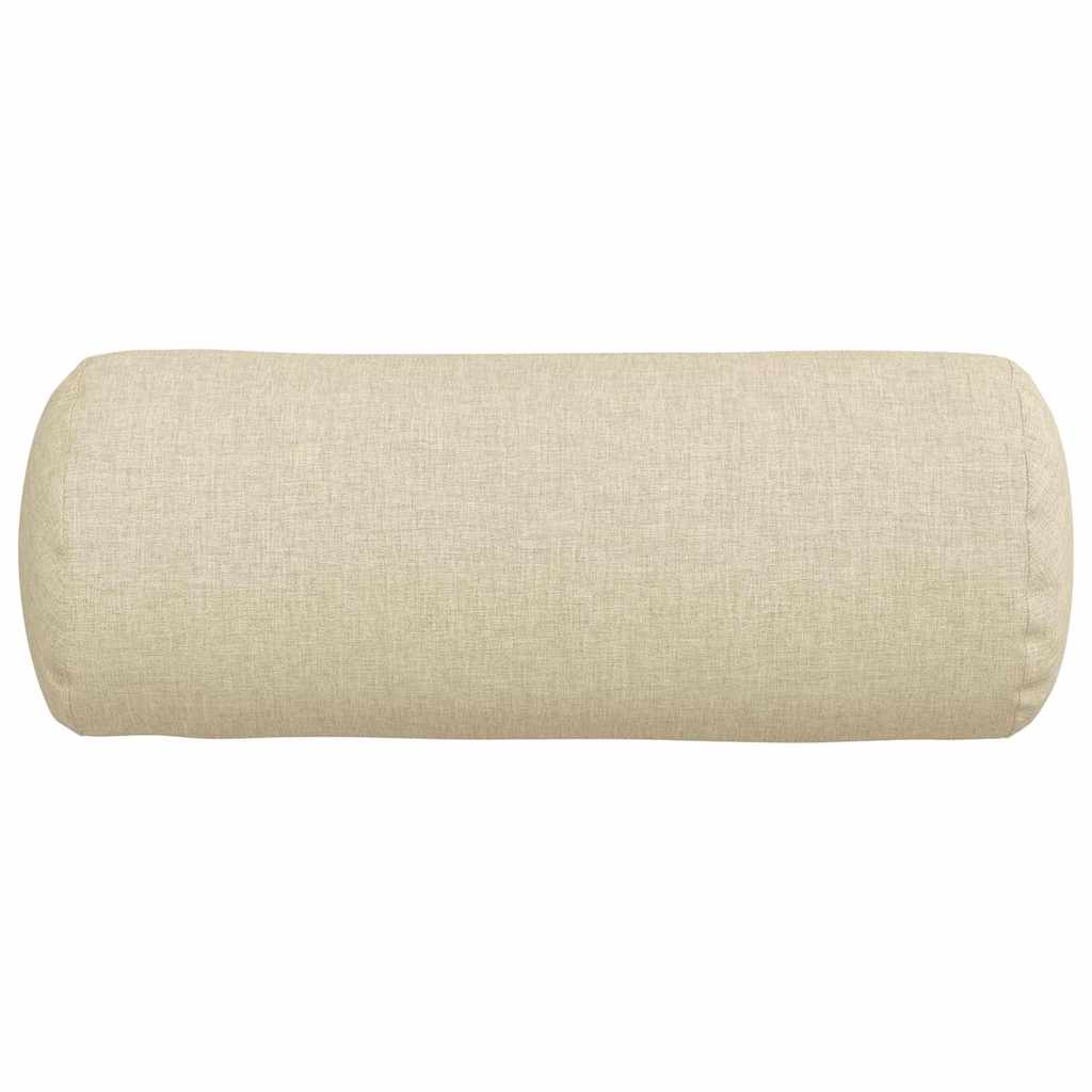 vidaXL Poduszki Wałkowe 2 pcs Kremowy Ø 15 x 40 cm tkanina