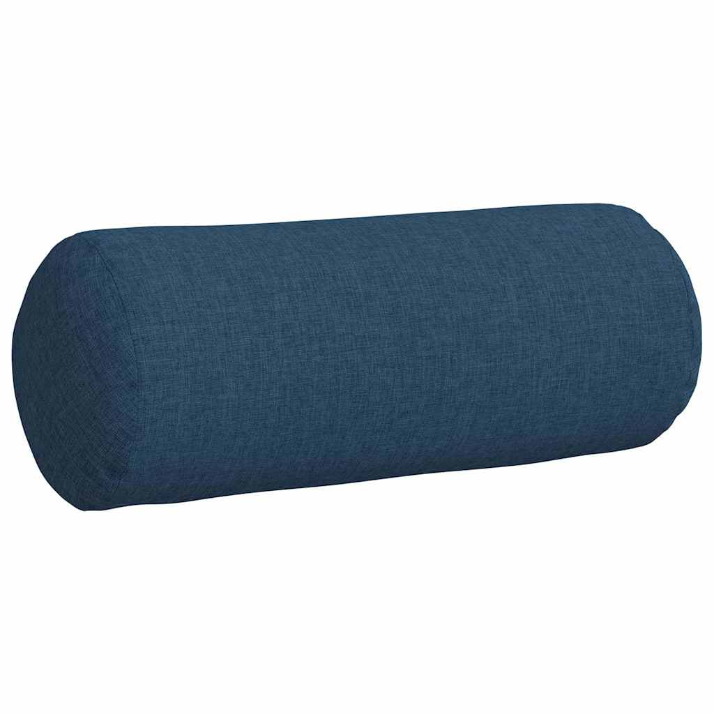 vidaXL Poduszki Wałkowe 2 pcs Niebieski Ø 15 x 40 cm tkanina