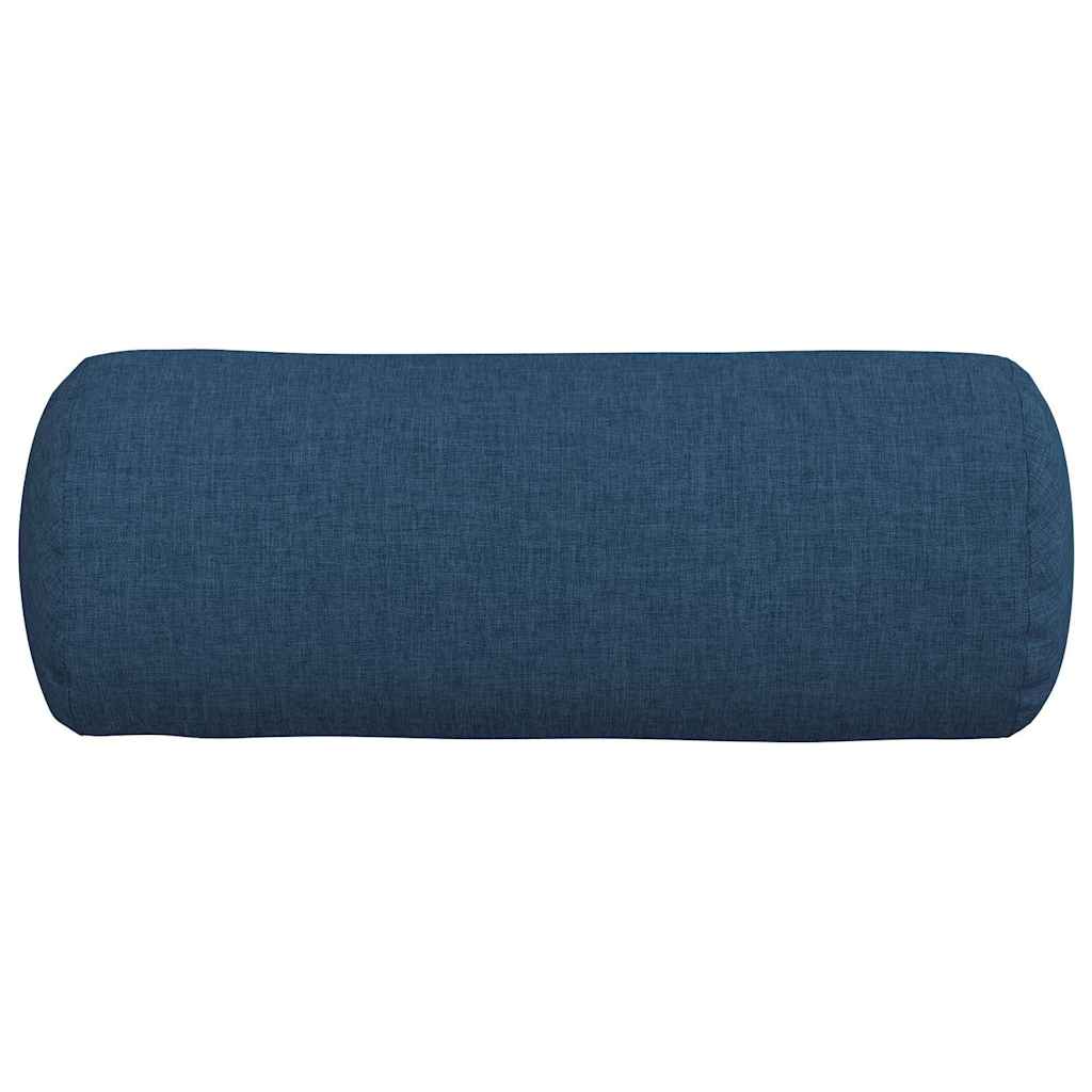 vidaXL Poduszki Wałkowe 2 pcs Niebieski Ø 15 x 40 cm tkanina