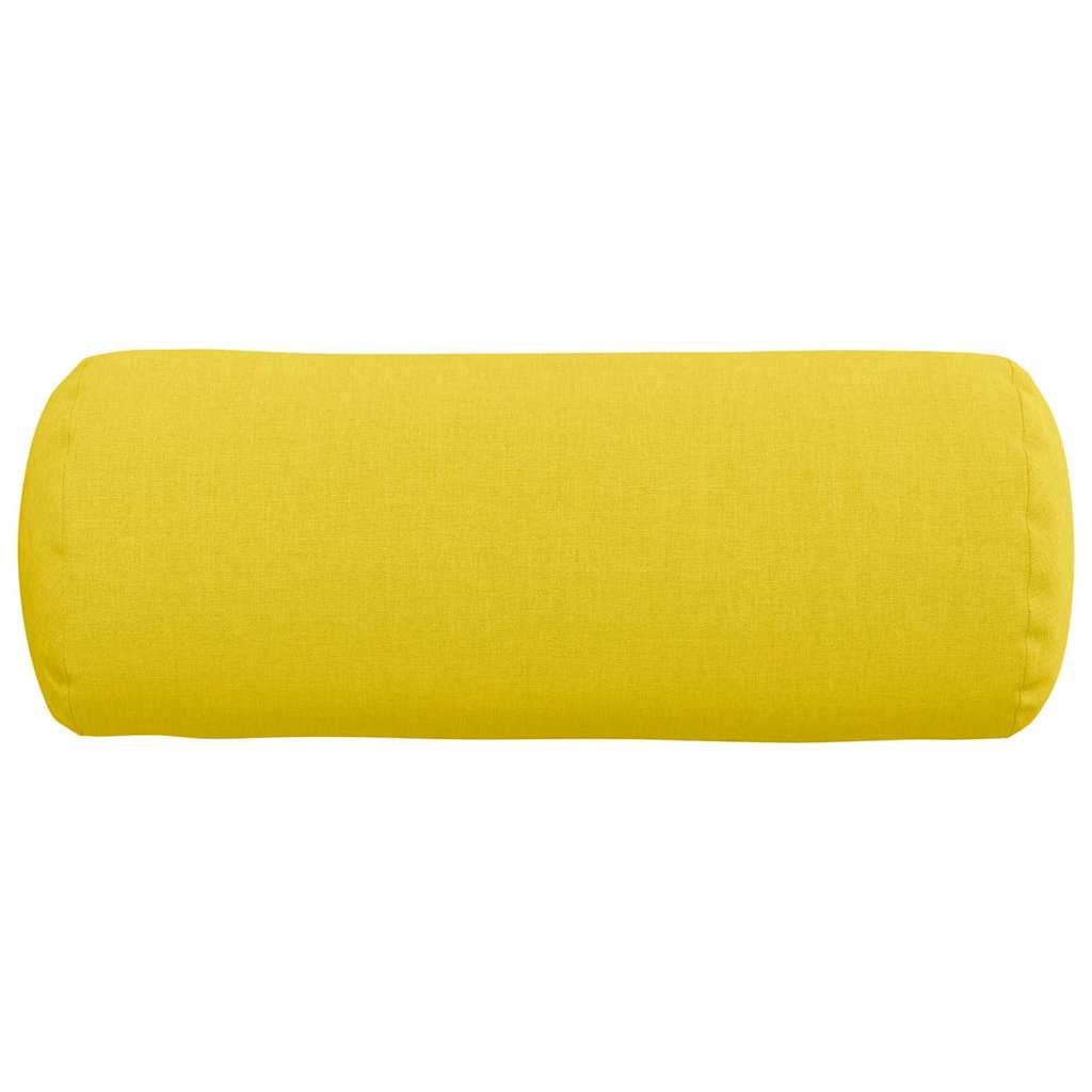vidaXL Poduszki Wałkowe 2 pcs Jasnożółty Ø 15 x 40 cm tkanina