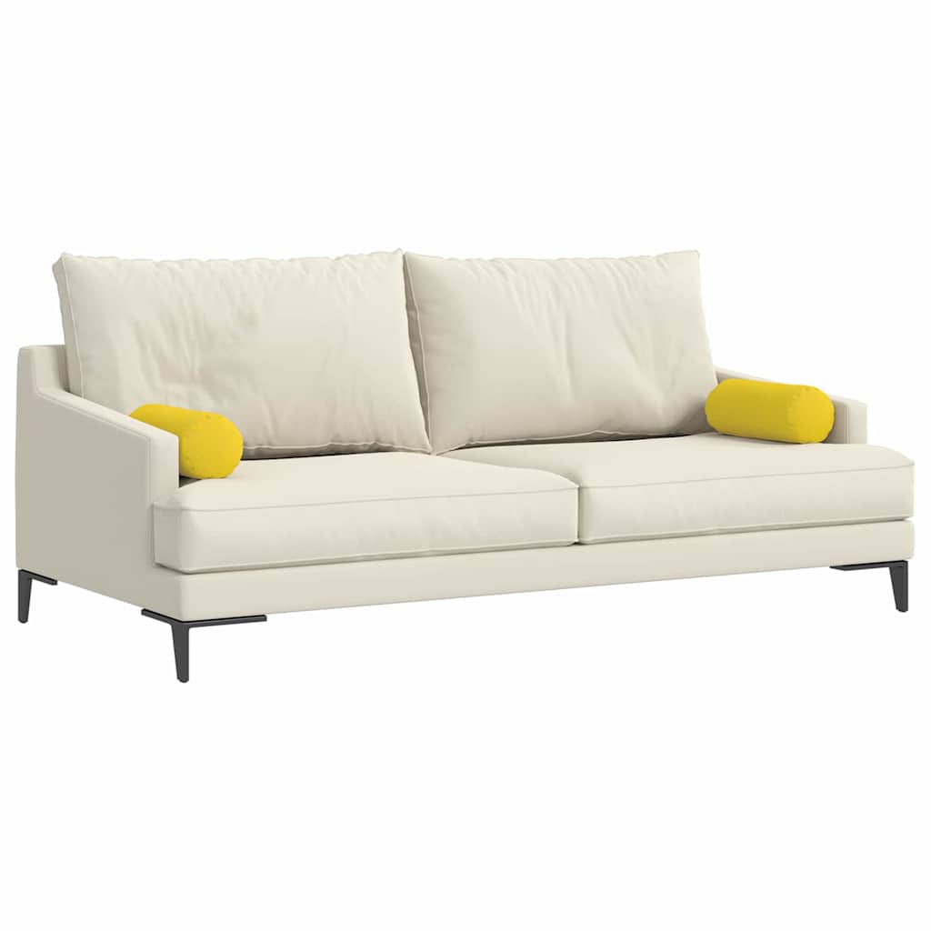 vidaXL Poduszki Wałkowe 2 pcs Jasnożółty Ø 15 x 40 cm tkanina