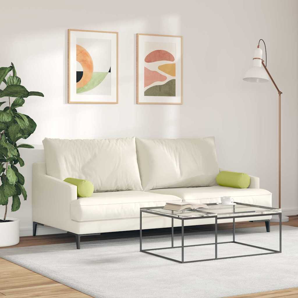 vidaXL Poduszki Wałkowe 2 pcs Jasnozielony Ø 15 x 40 cm tkanina